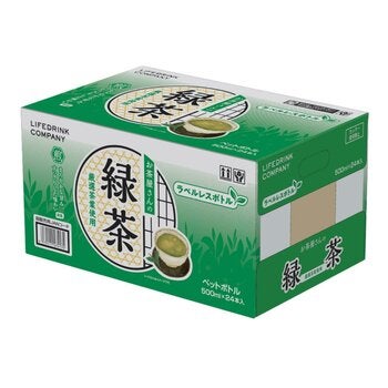 LDC お茶屋さんの緑茶 500ml x 24本 ラベルレス LDC お茶屋さんの緑茶 500ml x 24本 ラベルレス
