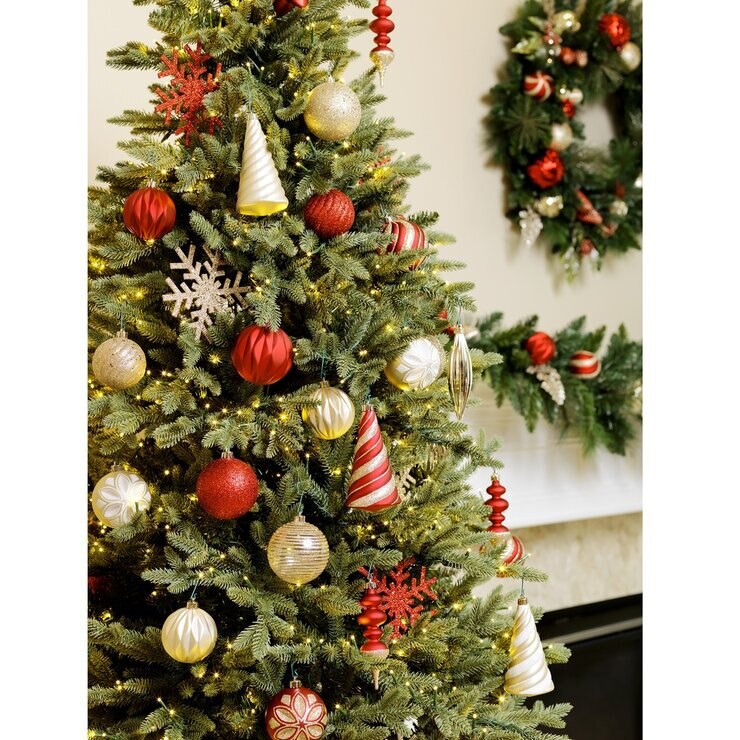 クリスマスオーナメント 52個セット レッド / ゴールド クリスマスオーナメント 52個セット レッド / ゴールド
