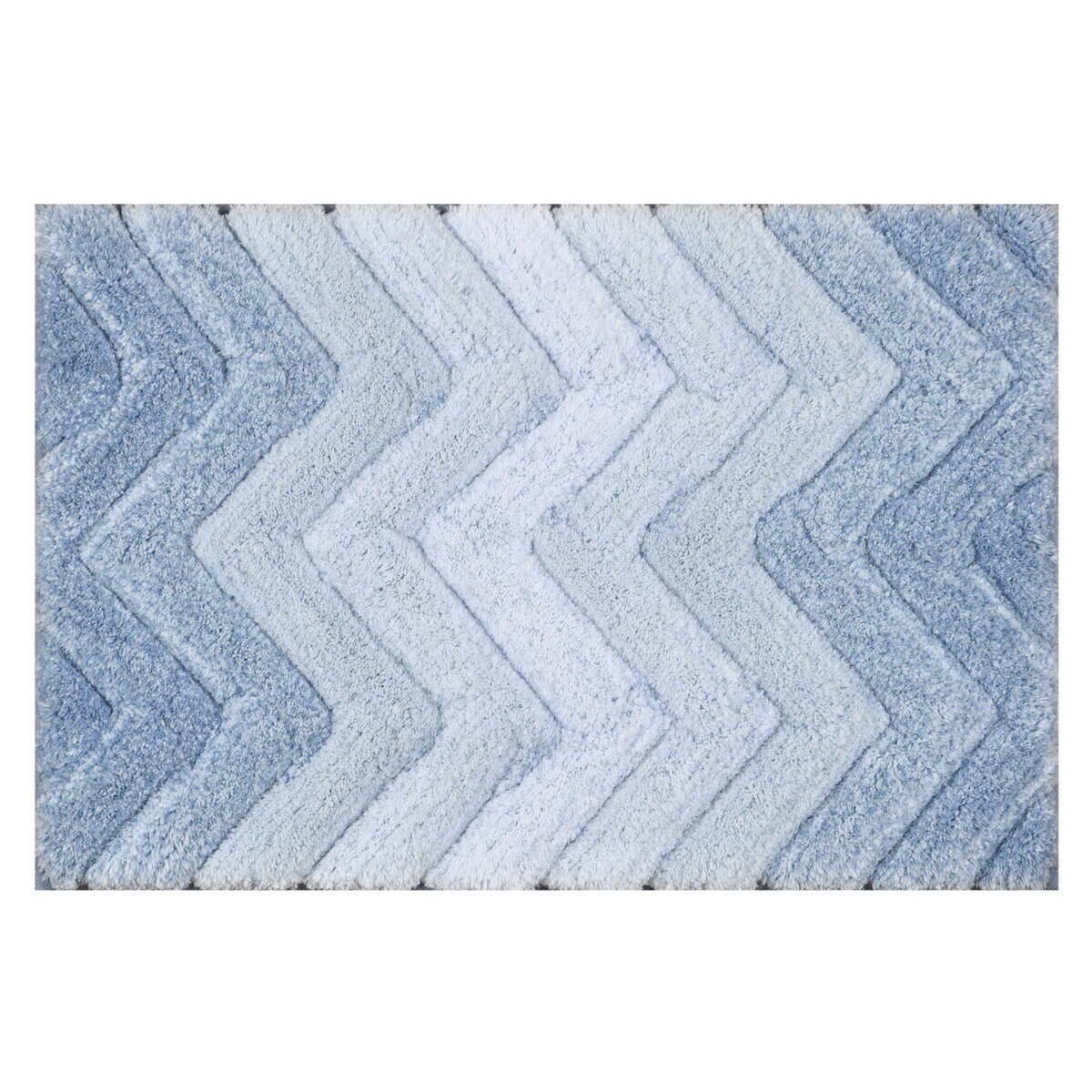 RIVIERA HOME マイクロポリエステル バスマット 40cm x 60cm 2枚組 ニューブルー