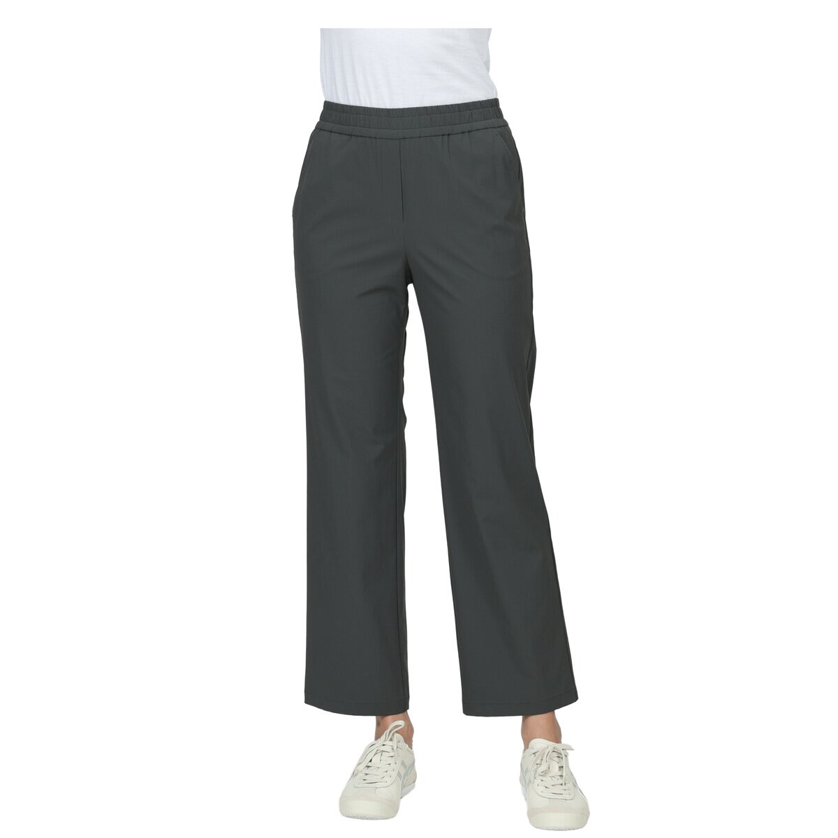 ソレチア レディース ナイロンワイドパンツ グレー M