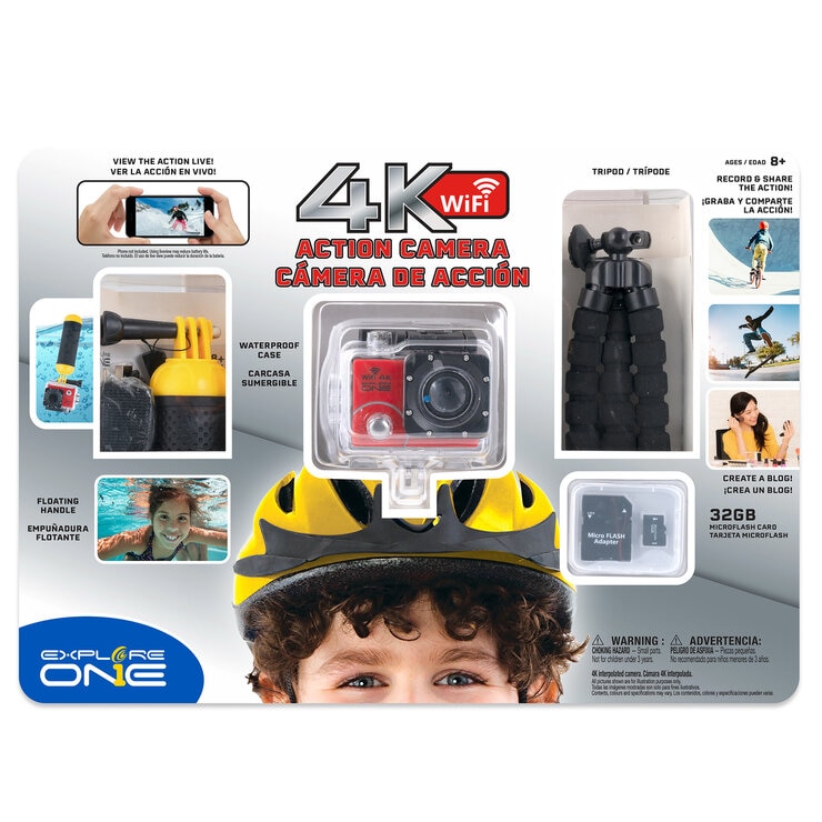 エクスプローラーワン 4K WIFI アクションカメラ 32GBマイクロメモリーカード付 エクスプローラーワン 4K WIFI アクションカメラ 32GBマイクロメモリーカード付