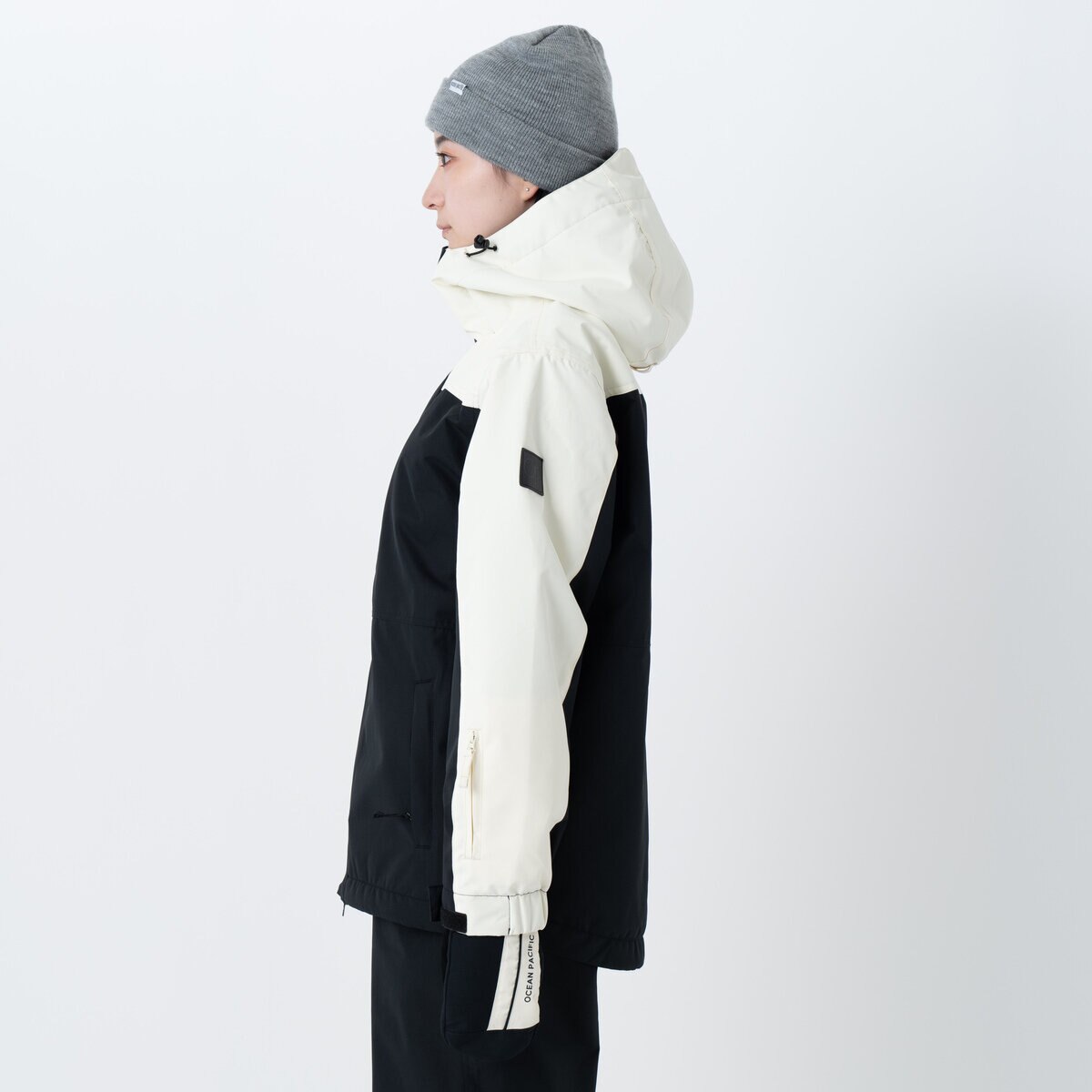 オーシャンパシフィック レディース スノージャケット クリーム / ブラック L