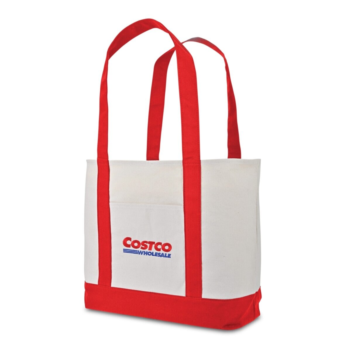 コストコ キャンバス トートバッグ 2個セット レッド大 ネイビー小