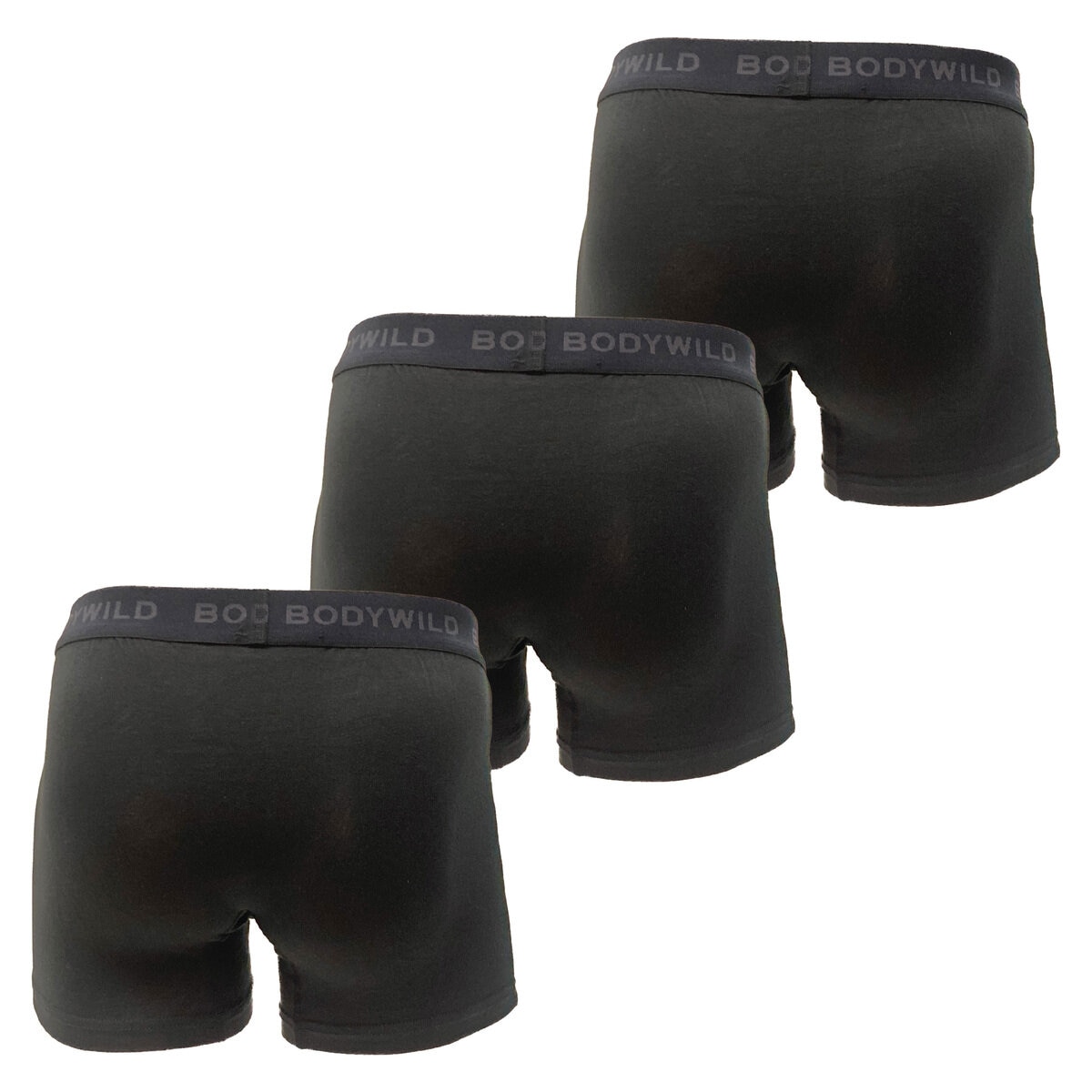 ボディワイルド コットン ボクサー 3枚組 ブラック L