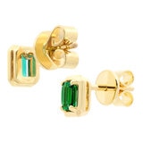 18K イエローゴールド エメラルドカット 合成エメラルド ピアス 18K イエローゴールド エメラルドカット 合成エメラルド ピアス