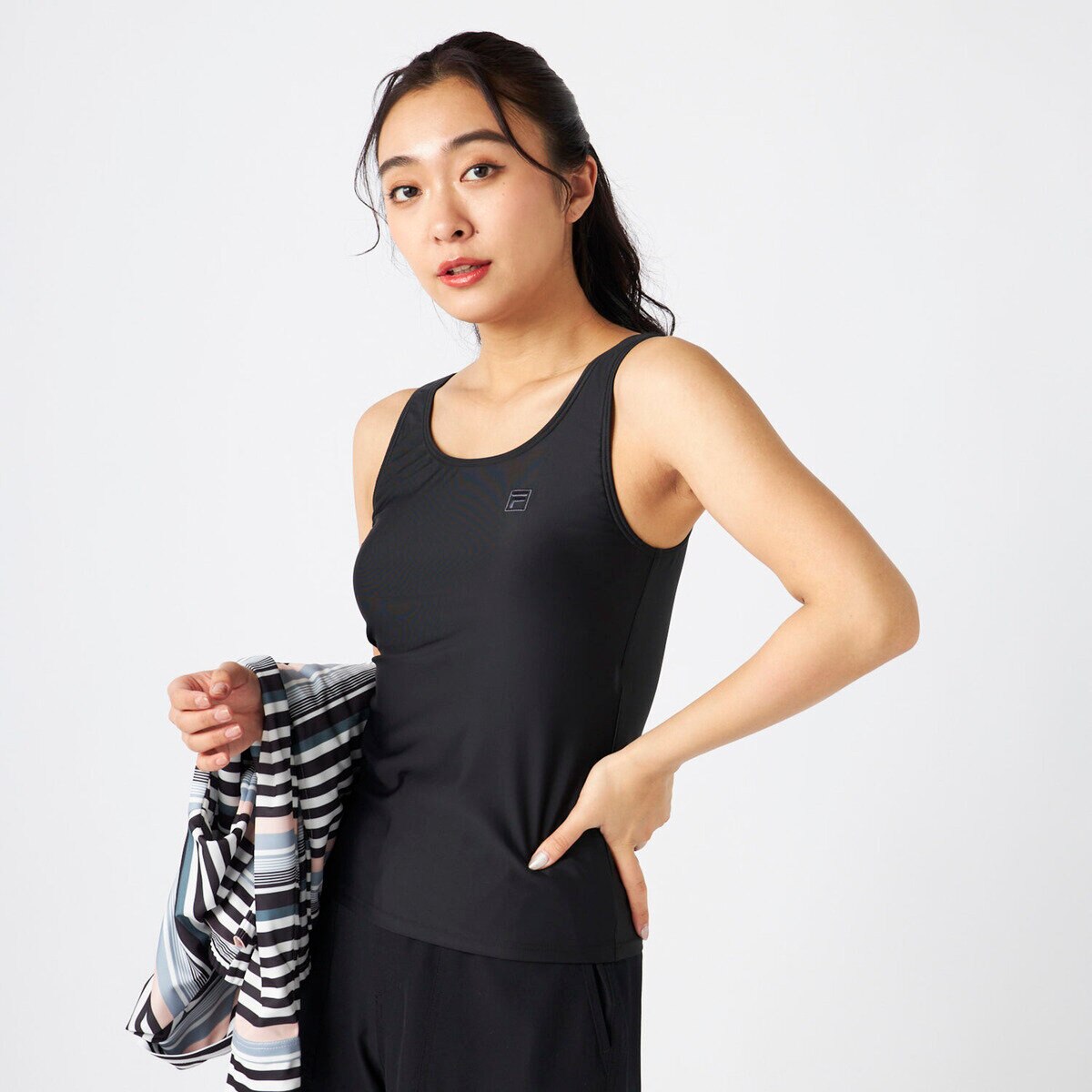 フィラ レディース 水着 4点セット ブラック 7S