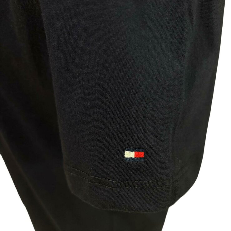 トミーヒルフィガー レディース フラッグ 半袖Tシャツ ブラック L