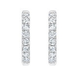 18K ホワイトゴールド 0.35カラット ダイヤモンド フープピアス
