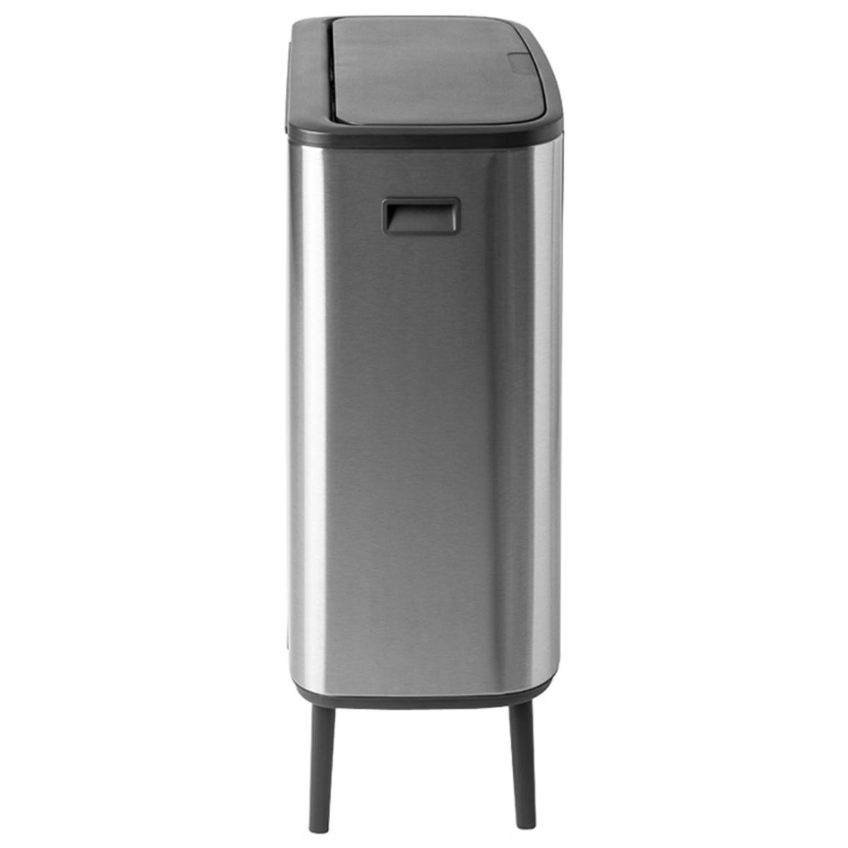 ブラバンシア BoタッチビンHi 2x30L   タッチ式ごみ箱 2分別(脚つき)  FPPマット  130649