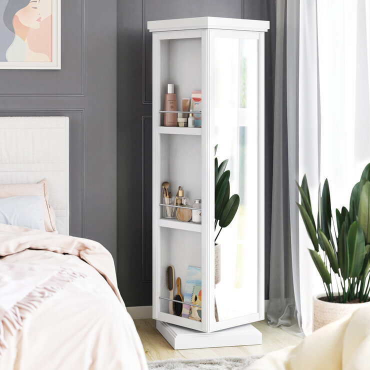 Tresanti 全身ミラー180度回転マルチ収納