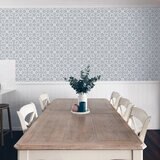 テンペーパー 貼ってはがせるシール壁紙 52cm X 5m ２本入り オーナメンタルタイル スターリンググレイ OT15079