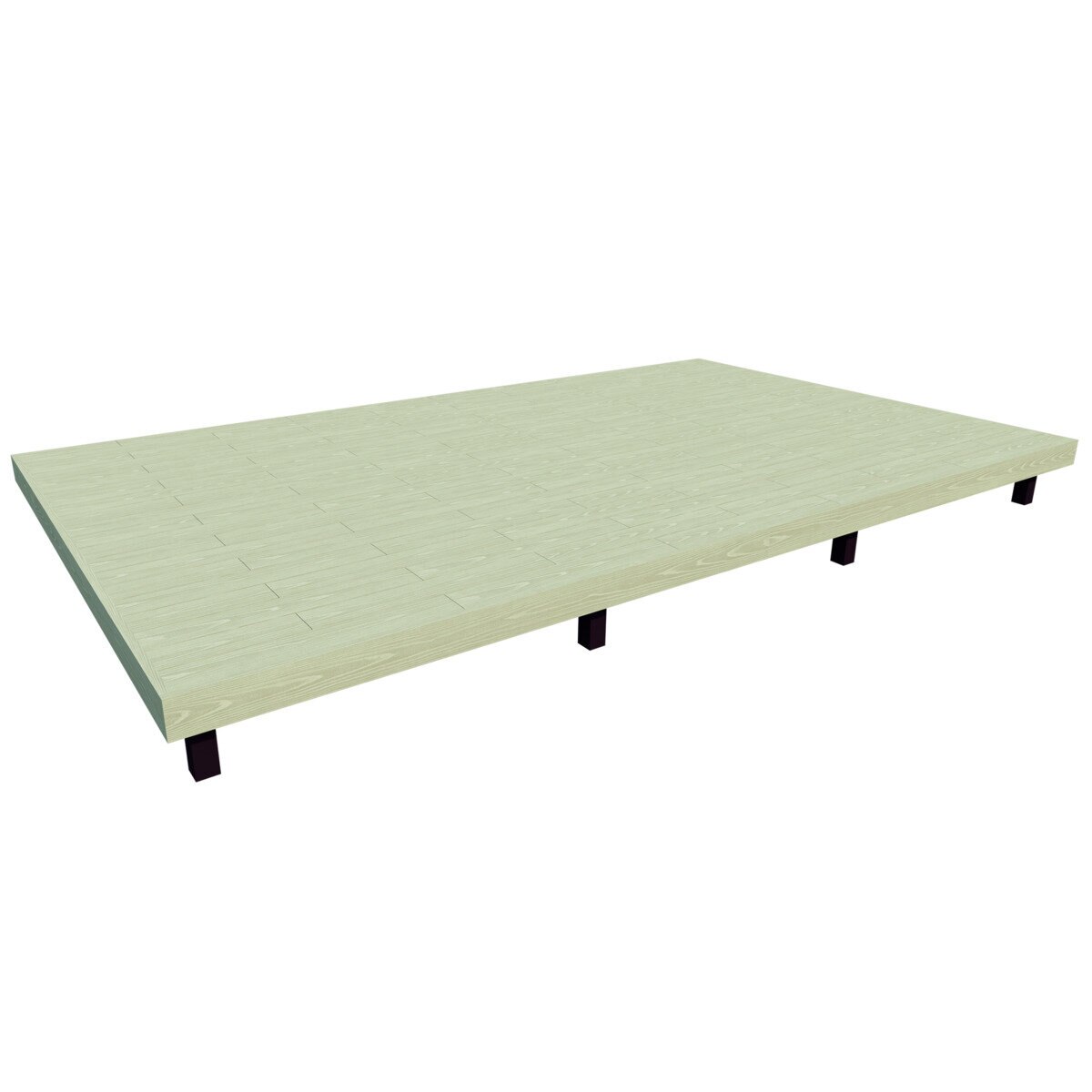 MINO 彩木 ガーデンデッキ セット W5068 x D3029 mm　フレッシュグリーン　高さ400～500mm