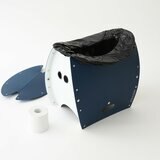 SOLCION（ソルシオン）PATATTO 350+ 折りたたみイス 防災トイレ ネイビー PT3502