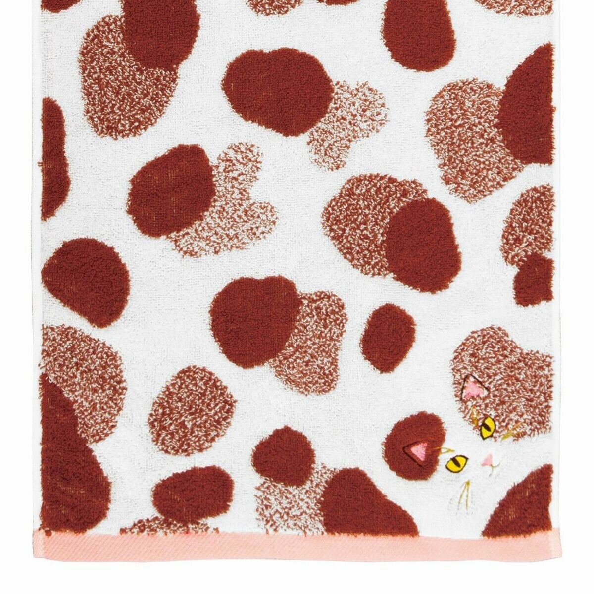 Uchinoko うちのニャンコ毛並ロングフェイスタオル 34cm x 100cm 3枚組 ミケ/キャリコ