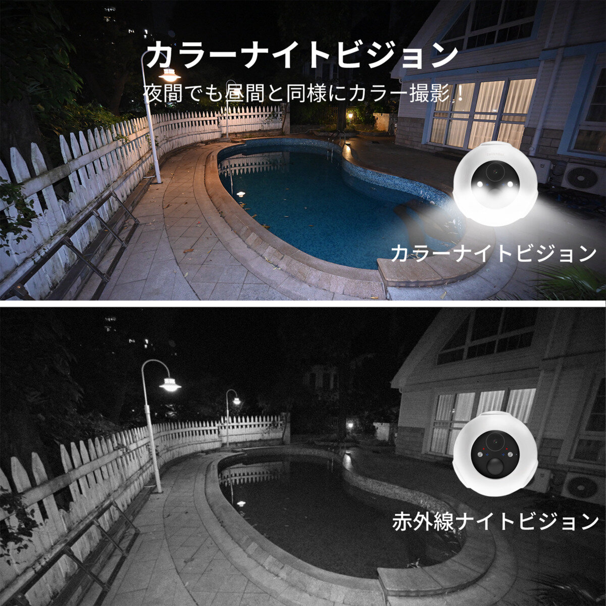 スイッチボット大容量バッテリー搭載 配線不要 防水防塵 屋外カメラ W2802000