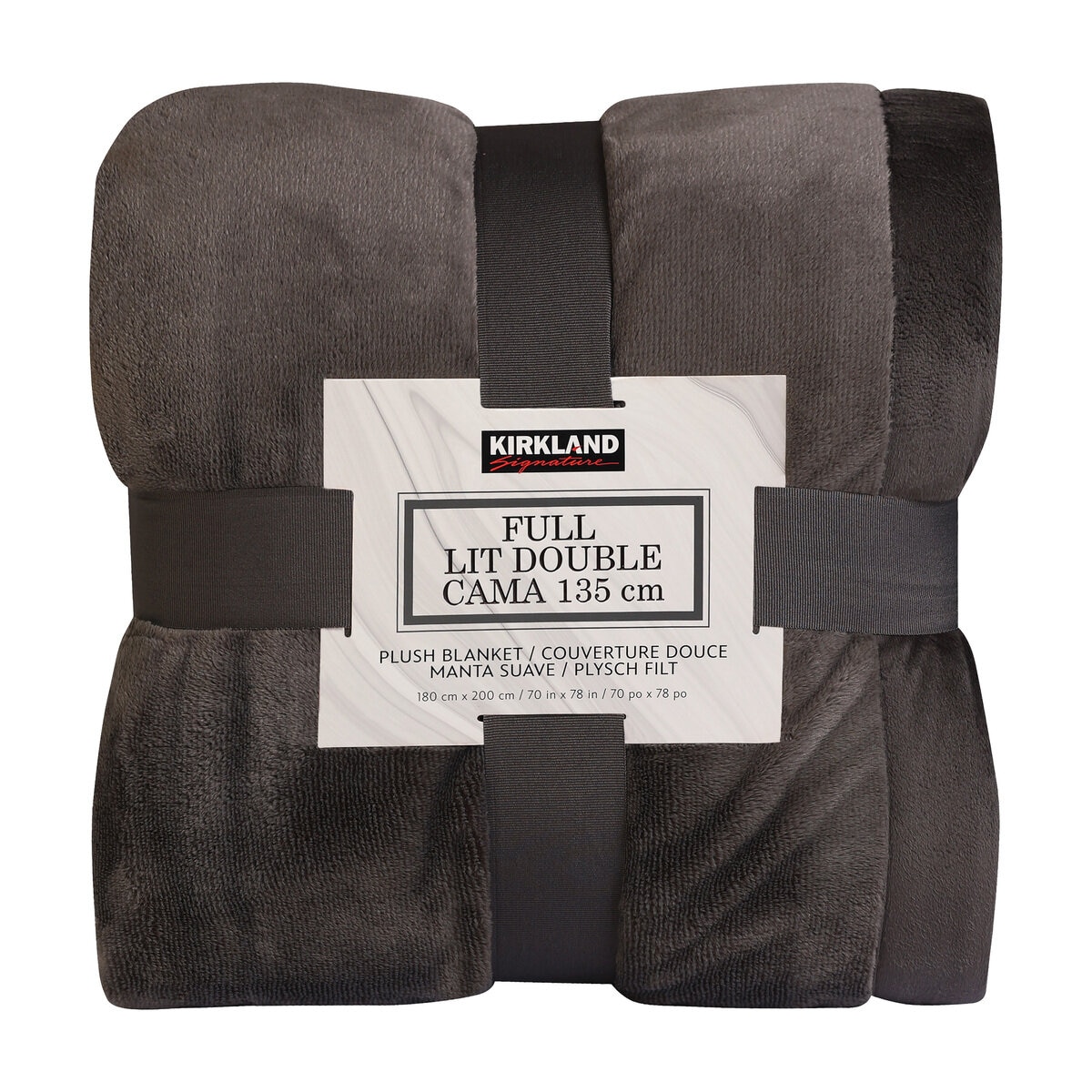 カークランドシグネチャー ブランケット ダブル グレーフランネル