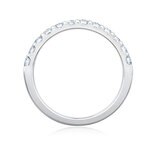 18K ホワイトゴールド 0.50カラット ダイヤモンド ハーフエタニティ リング