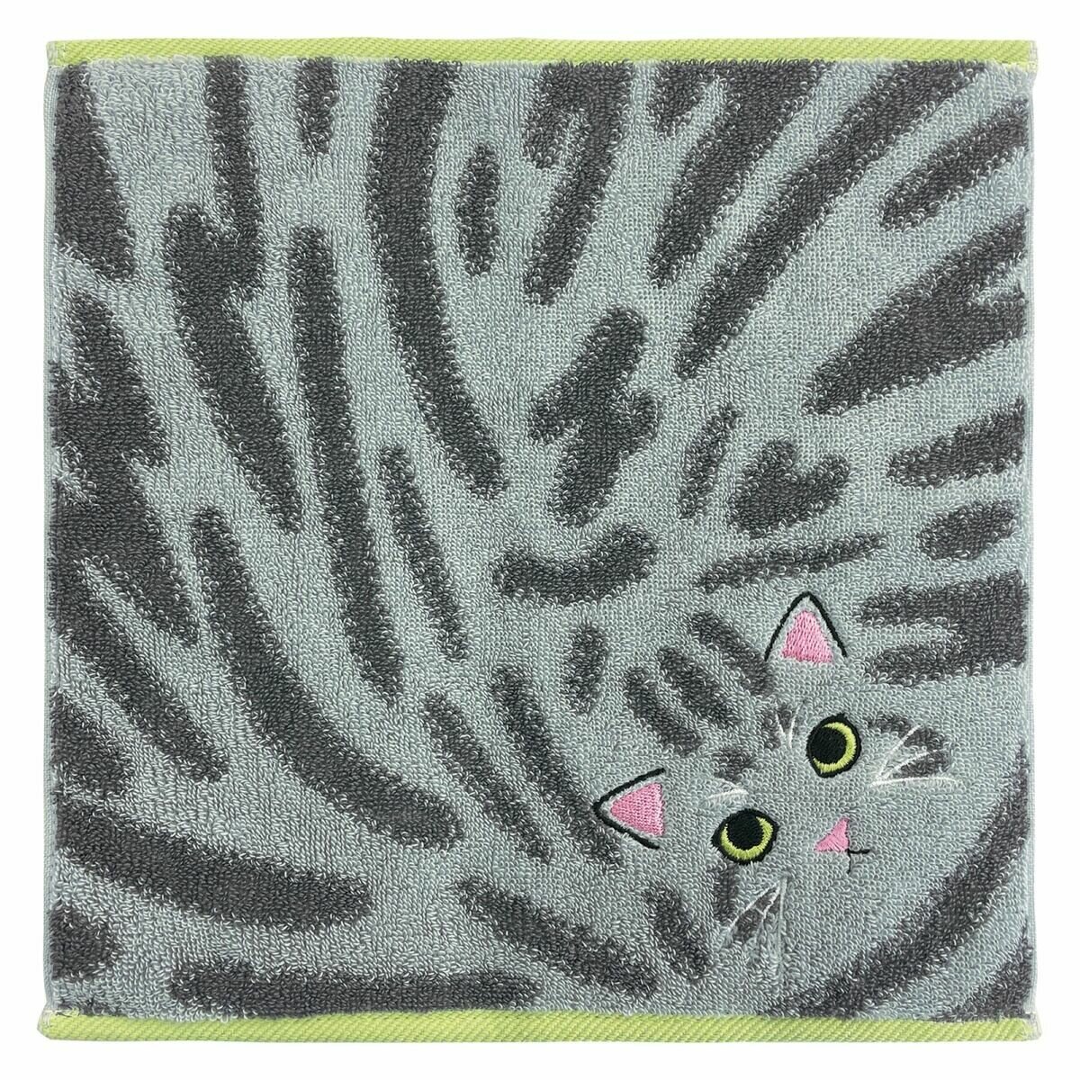 Uchinoko うちのニャンコ毛並ハンカチ 25cm x 25cm 4枚組 ハチワレ(BL)/サバトラ