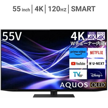 シャープ アクオス 55インチ 4K有機ELテレビ 4T-C55GQ3