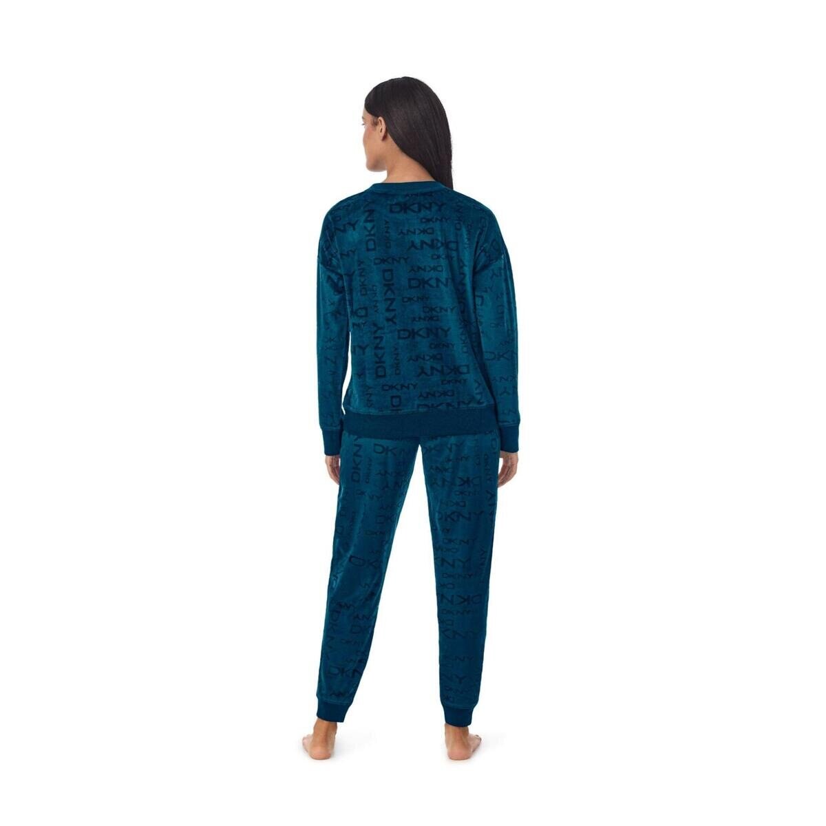 ディーケーエヌワイ ウィメンズ ロゴ ベロア セット ジブラルタシー M