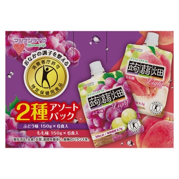 クラッシュタイプの蒟蒻畑ライト パウチアソート 12個入り