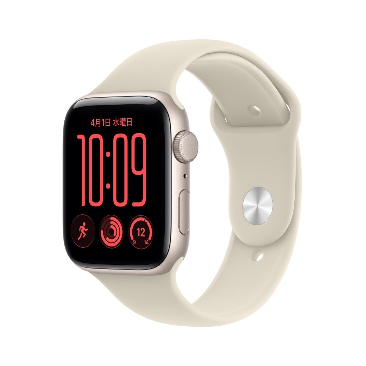 Apple Watch SE3 GPS 44mm スターライトアルミニウムケースとサンドスポーツバンド - S/M