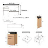 デスクセット キャビネット K-1578868