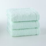 UCHINO UCHINO 贅沢吸水 フェイスタオル 3枚組 38cm x 80cm ライトグリーン UCHINO UCHINO 贅沢吸水 フェイスタオル 3枚組 38cm x 80cm ライトグリーン