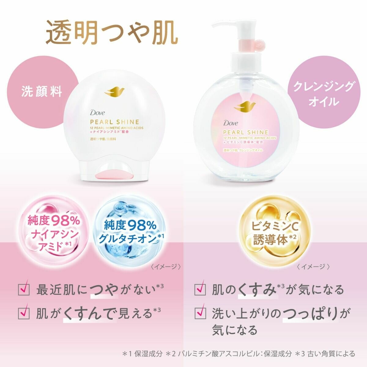 ダヴ パールシャイン 透明つや肌 洗顔料 クレンジングオイル ポンプ セット ダヴ パールシャイン 透明つや肌 洗顔料 クレンジングオイル ポンプ セット
