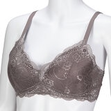 アツギ ワイヤレス レースブラ モカ/ネイビーXL