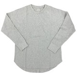 フルーツ オブ ザ ルーム レディース ワッフル 長袖 Tシャツ チャコールグレー M