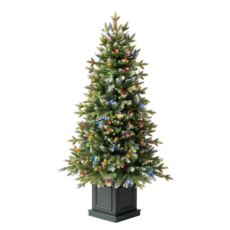 中型クリスマスツリー ホワイト・カラフルライト付き　コストコ　150センチ クリスマスツリー 150cm 180cm ファイバーツリー RGBライト付き