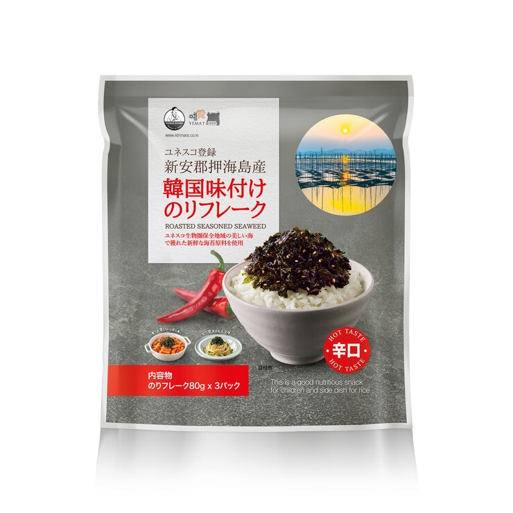 韓国味付けのりフレーク 辛口 80g x 3袋 韓国味付けのりフレーク 辛口 80g x 3袋