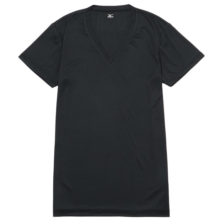 ミズノ メンズ Vネック Tシャツ 2枚組 ブラック L ミズノ メンズ Vネック Tシャツ 2枚組 ブラック L