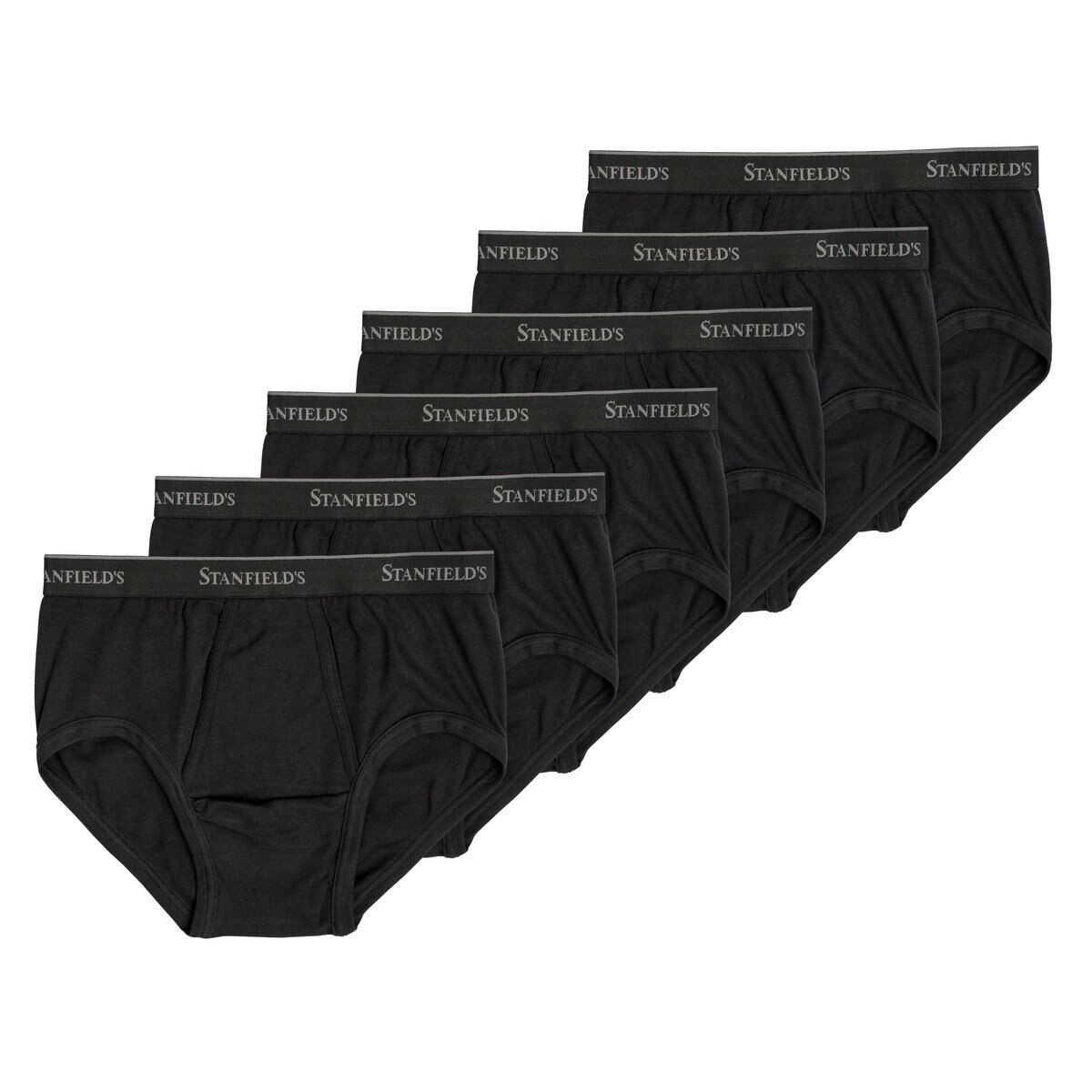 STANFIELDS メンズ ブリーフ 6枚組 XL ブラック