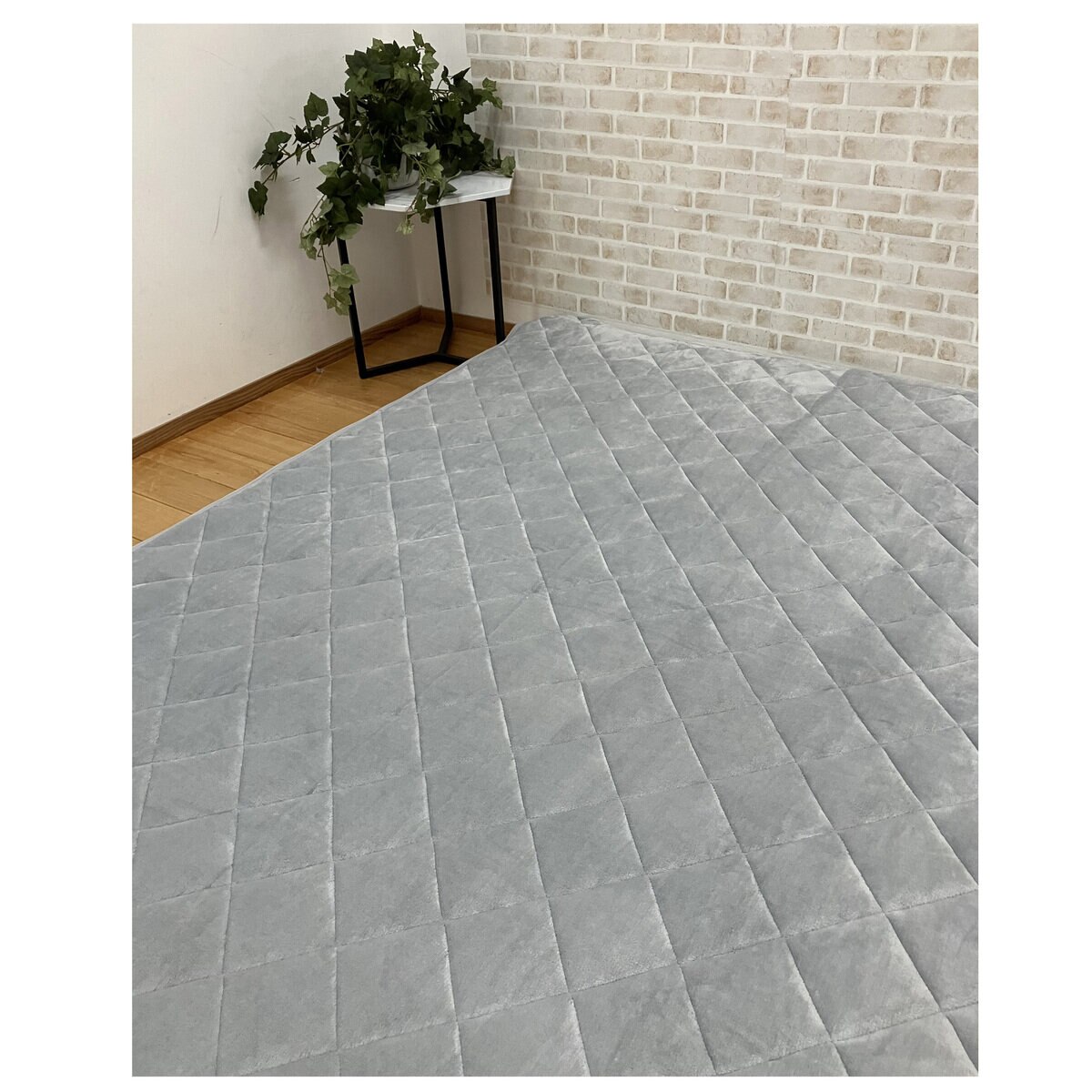 昭和西川 6層あったか敷パッド クイーン ライトグレー