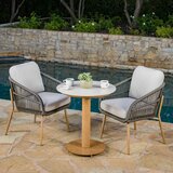 サンヴィラ Charme 屋外用テーブル & チェア 3点セット