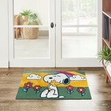 スヌーピー アクセントラグ 57cm x 96 cm スヌーピーレインボー