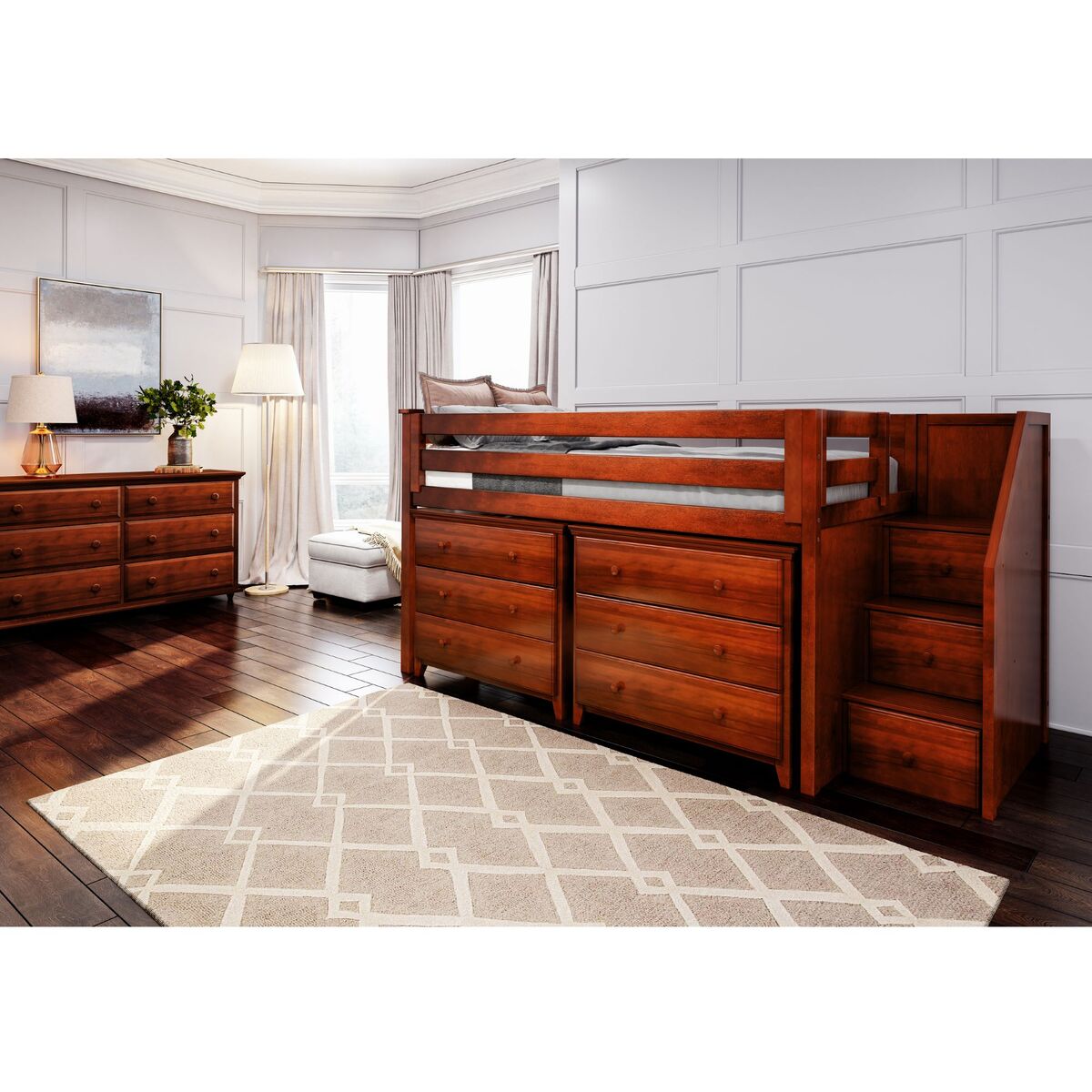 Maxwood チェスト付きロフトベッド 階段収納付き Costco Japan Maxwood チェスト付きロフトベッド 階段収納付き Costco Japan
