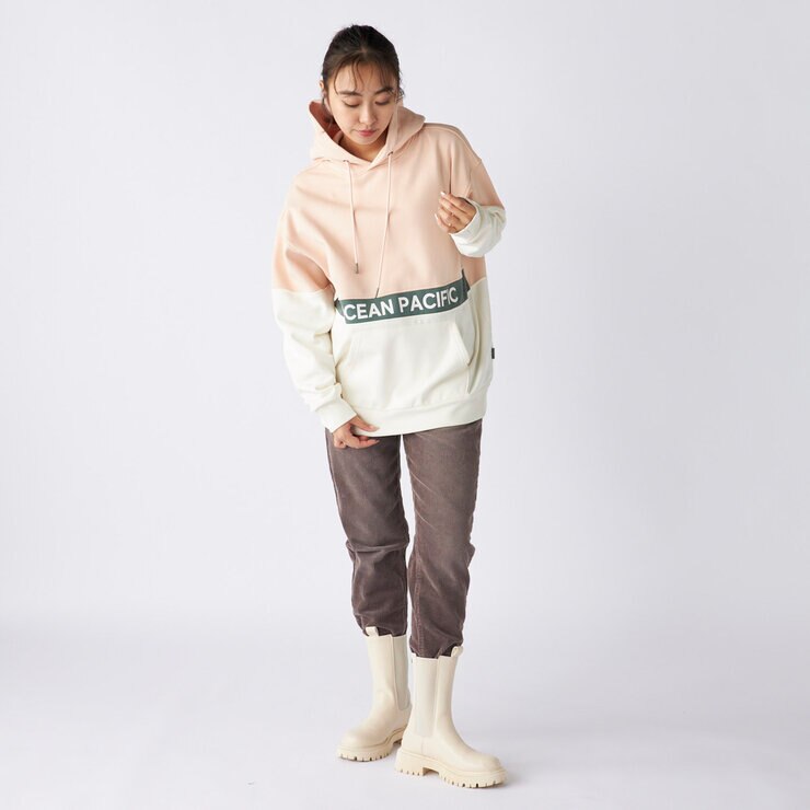 オーシャンパシフィック レディース パーカー ピンク L