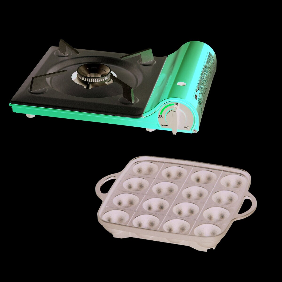 イワタニ カセットコンロ CB-TAS-1 たこ焼きプレートセット