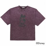 ミッキーマウス メンズ 半袖 Tシャツ ワイン M