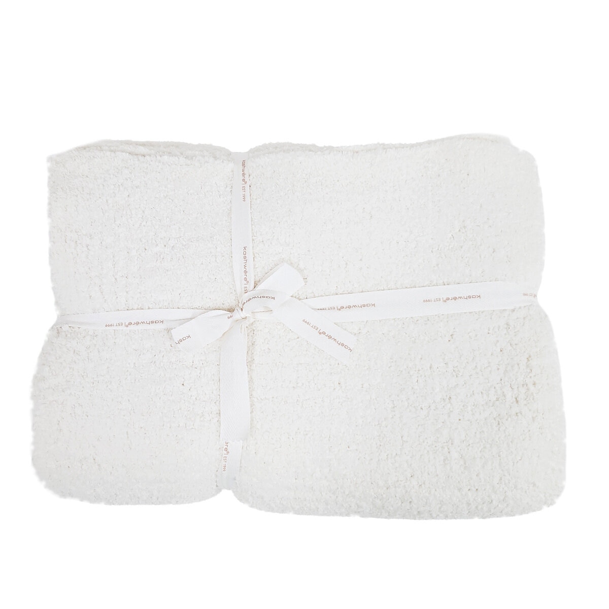 カシウエア ブランケット 無地 132 x 177cm クリーム