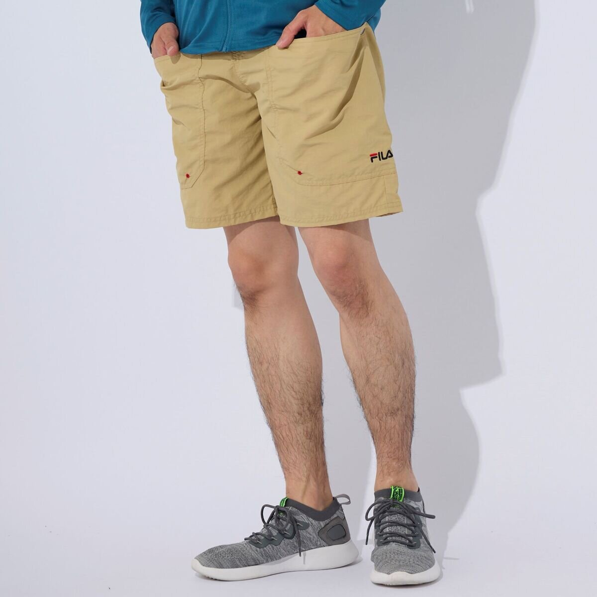 FILA メンズ ワイドポケット サーフショートパンツ