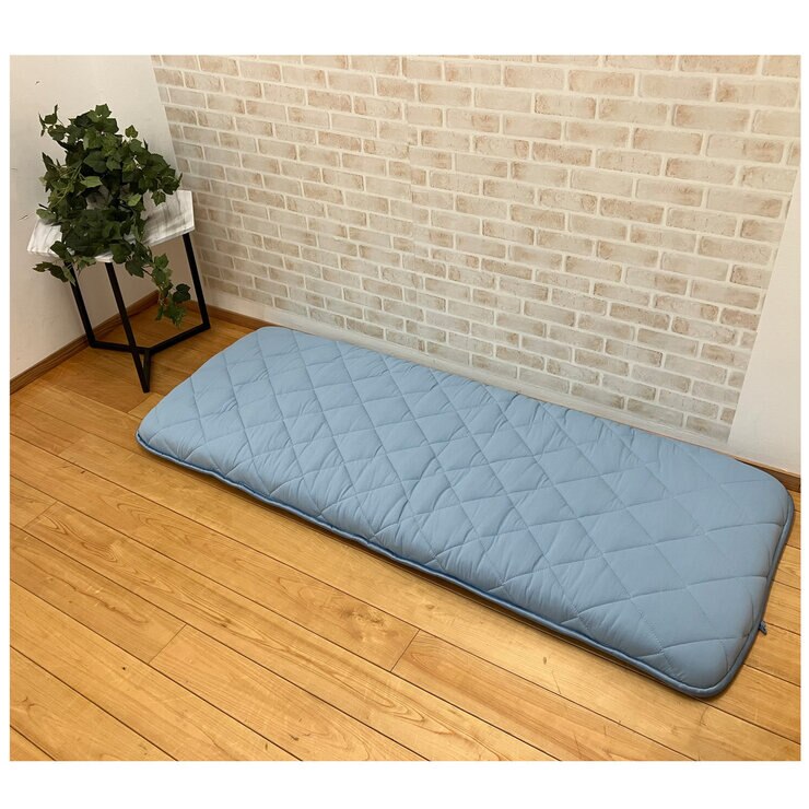 極厚ウレタン冷感長座布団 60x150cm ライトブルー