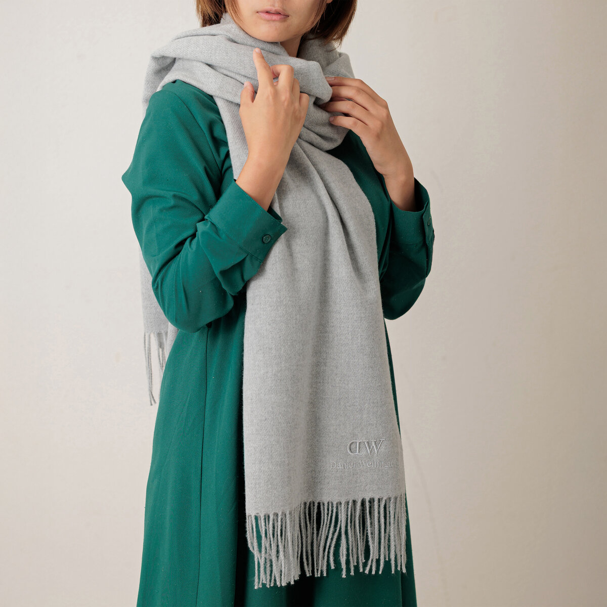 ダニエルウェリントン ストール 180cmｘ60cm グレー