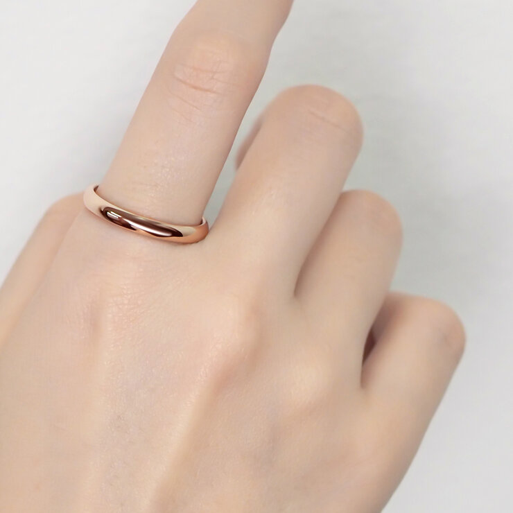 18K ピンクゴールド マリッジリング 3.0mm 6号