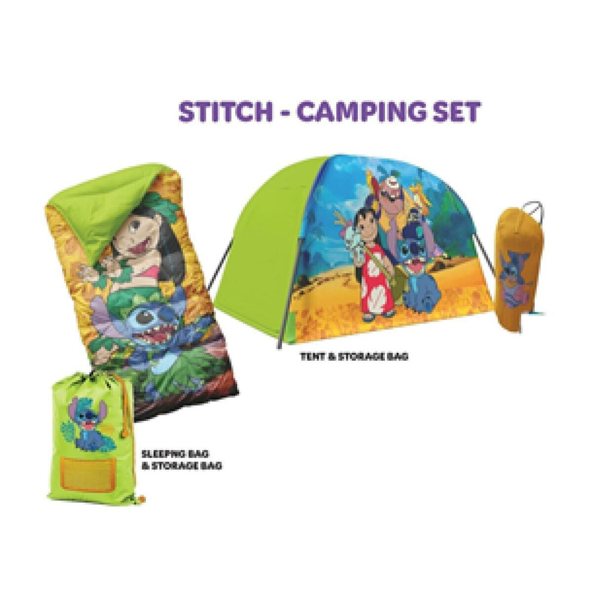 キッズキャンピングセット テント 寝袋入り-リロ&スティッチ