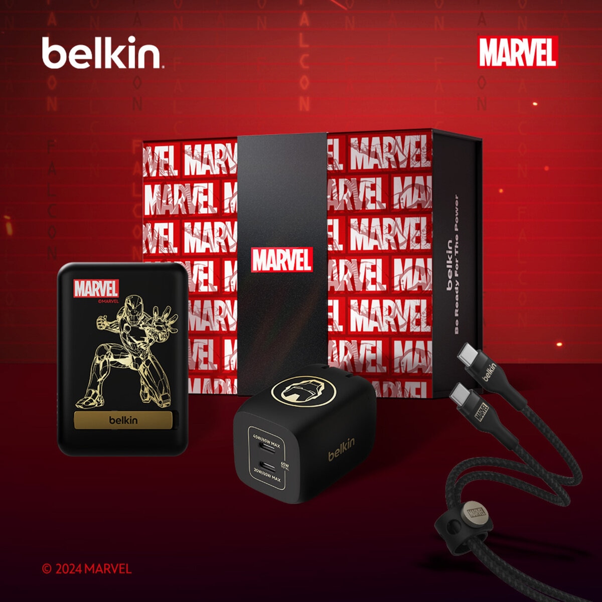 Belkin Disney モバイルアクセサリー ギフトボックス (ディズニー創立100年限定 MARVEL モデル)