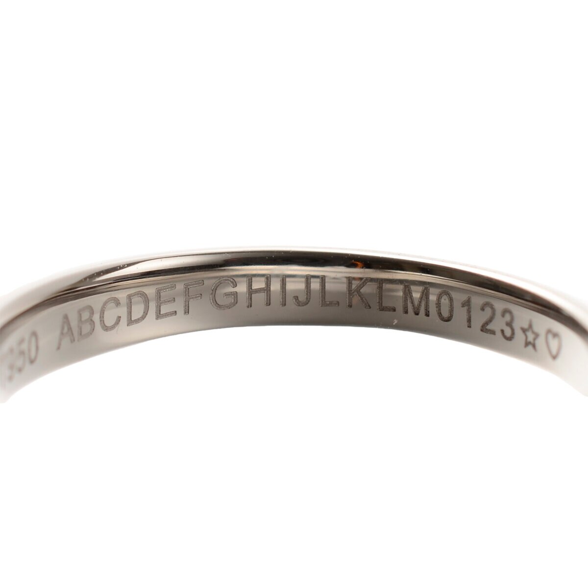 プラチナ 950 マリッジリング エスポワール 3.5mm 幅 日本サイズ:17号 刻印あり